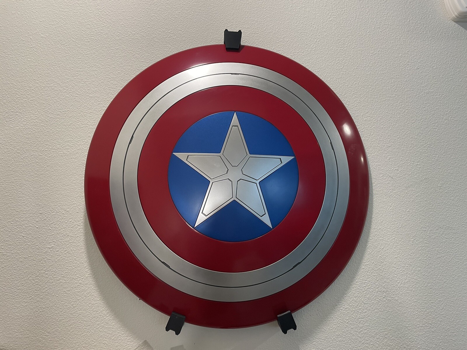 Captain America Shield Wall Mount Holder Display Bracket Black - Screws included