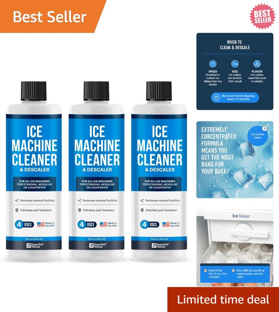 Ice Maker Descaler & Cleaner 16 fl oz - 3 Pack for Essential Maintenance