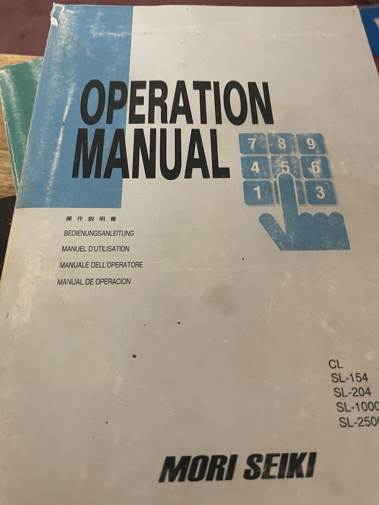 Mori Seiki Manuals-Installation,Instruction,Operation, Programming-4 pieces
