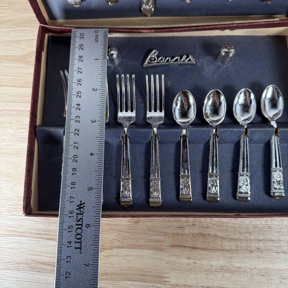 Banner Metaltone Junior Tableware SILVER COLOR Flatware Set Boxed Flatware