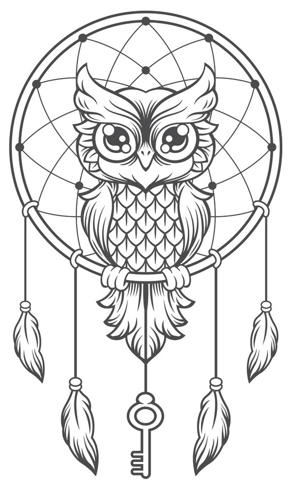 owl dreamcatcher Sticker Decal XV