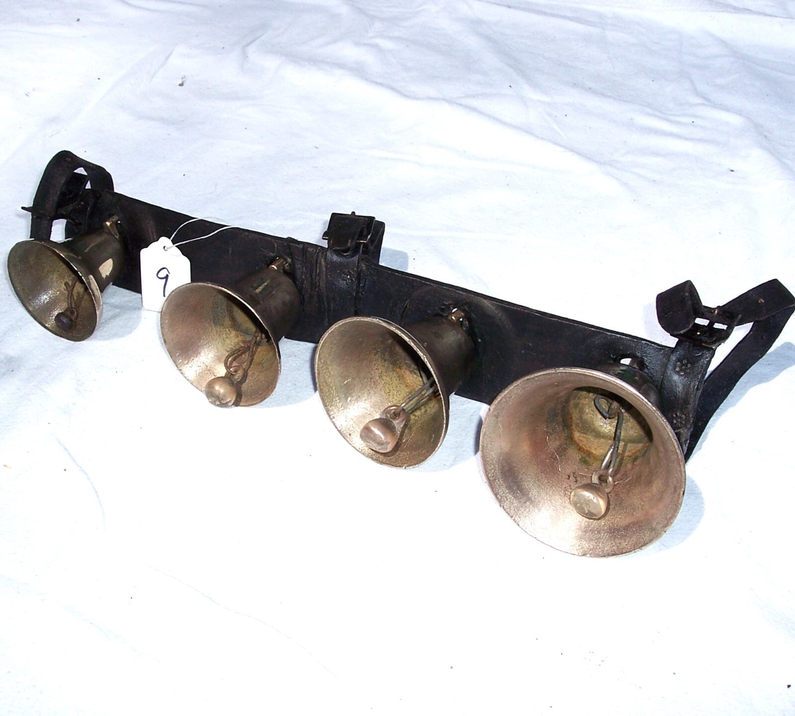 Antique Shaft Sleigh Four Bells Horse Driving Harness Carriage #9