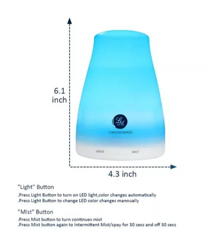LAGUNAMOON E Diffuser Pro Smart Aroma Essential Oil Diffuser Lite Bluetooth Diff