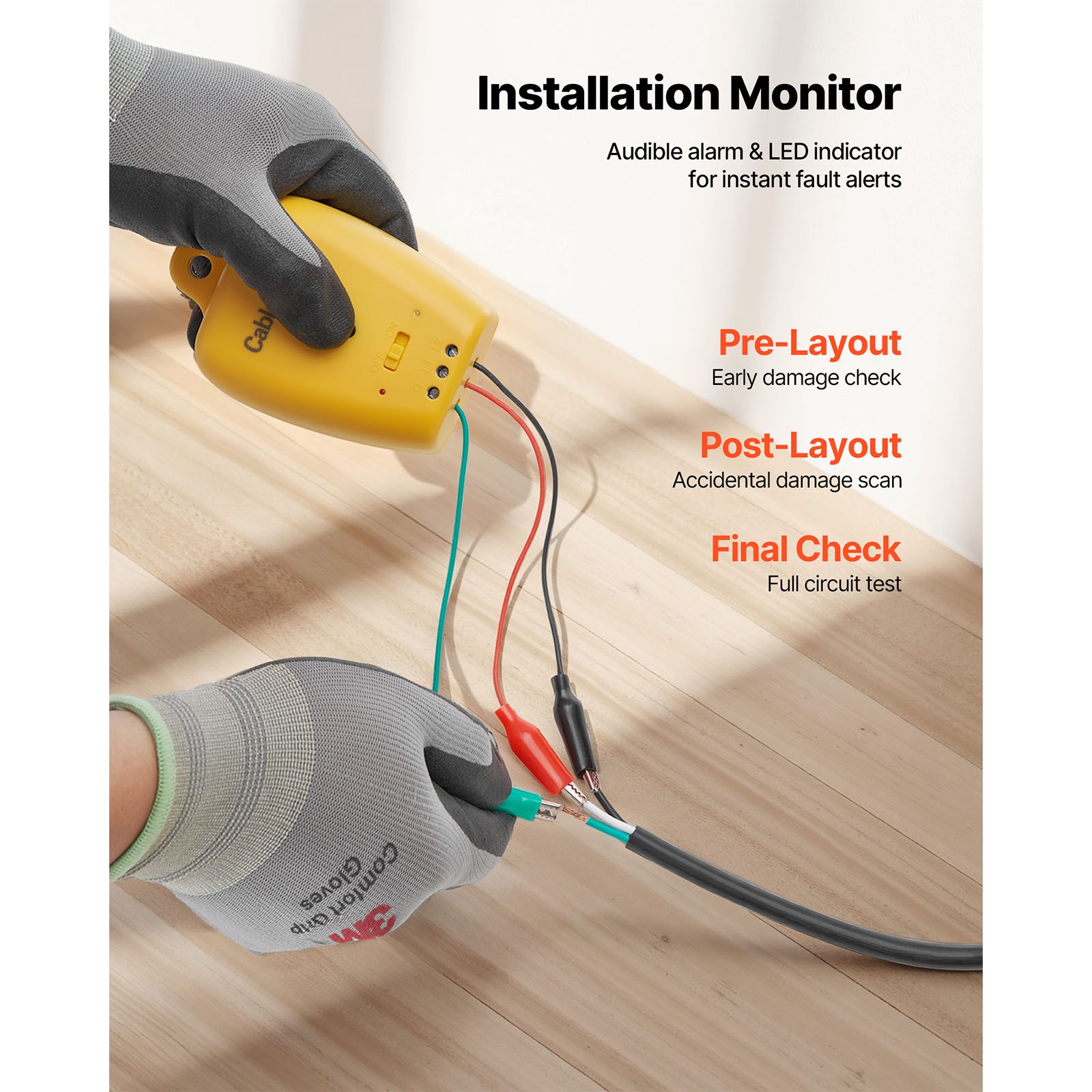 50 sqft Self-Adhesive Mesh Floor Heating Mat 120V Electric Radiant System