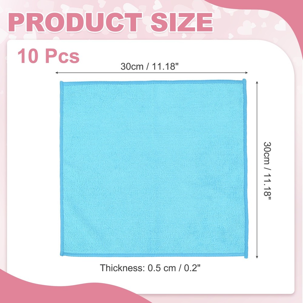 10 pcs microfiber cleaning cloth, celestial (square), 30x30 cm