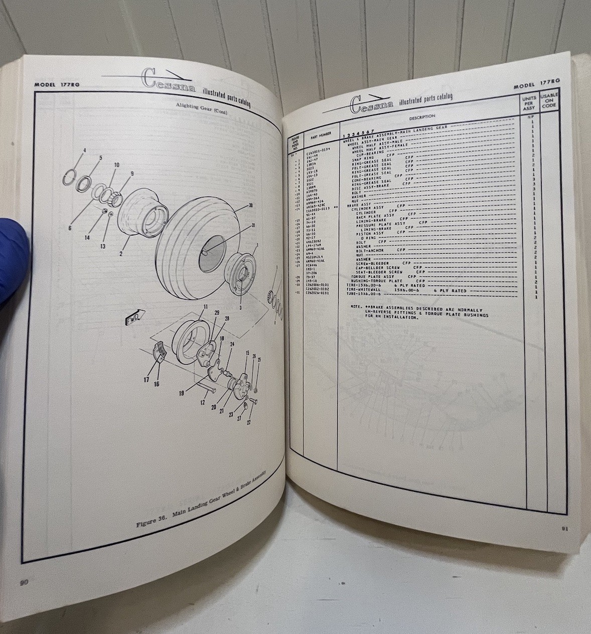 1971-1975 CESSNA Cardinal RG Parts Catalog Manual Original Book