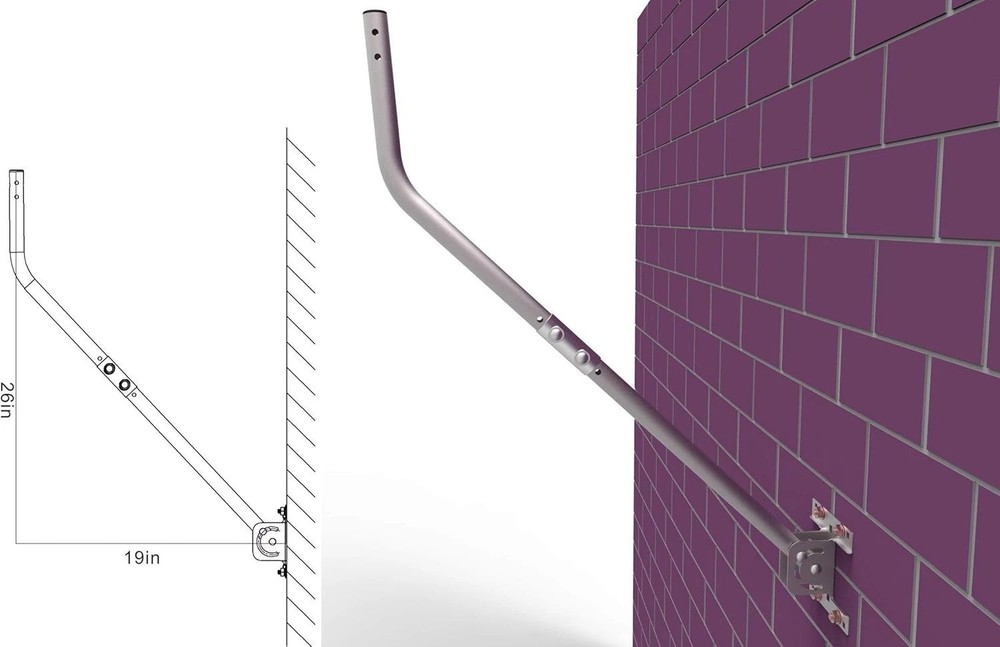 Reversible J-Pole Antenna Mount with Adjustable Angle – Optimal Signal Reception