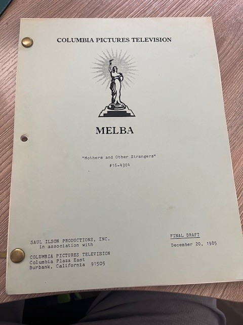 VERY RARE ORIGINAL script for 1985 TV Sitcom MELBA  staring Melba Moore