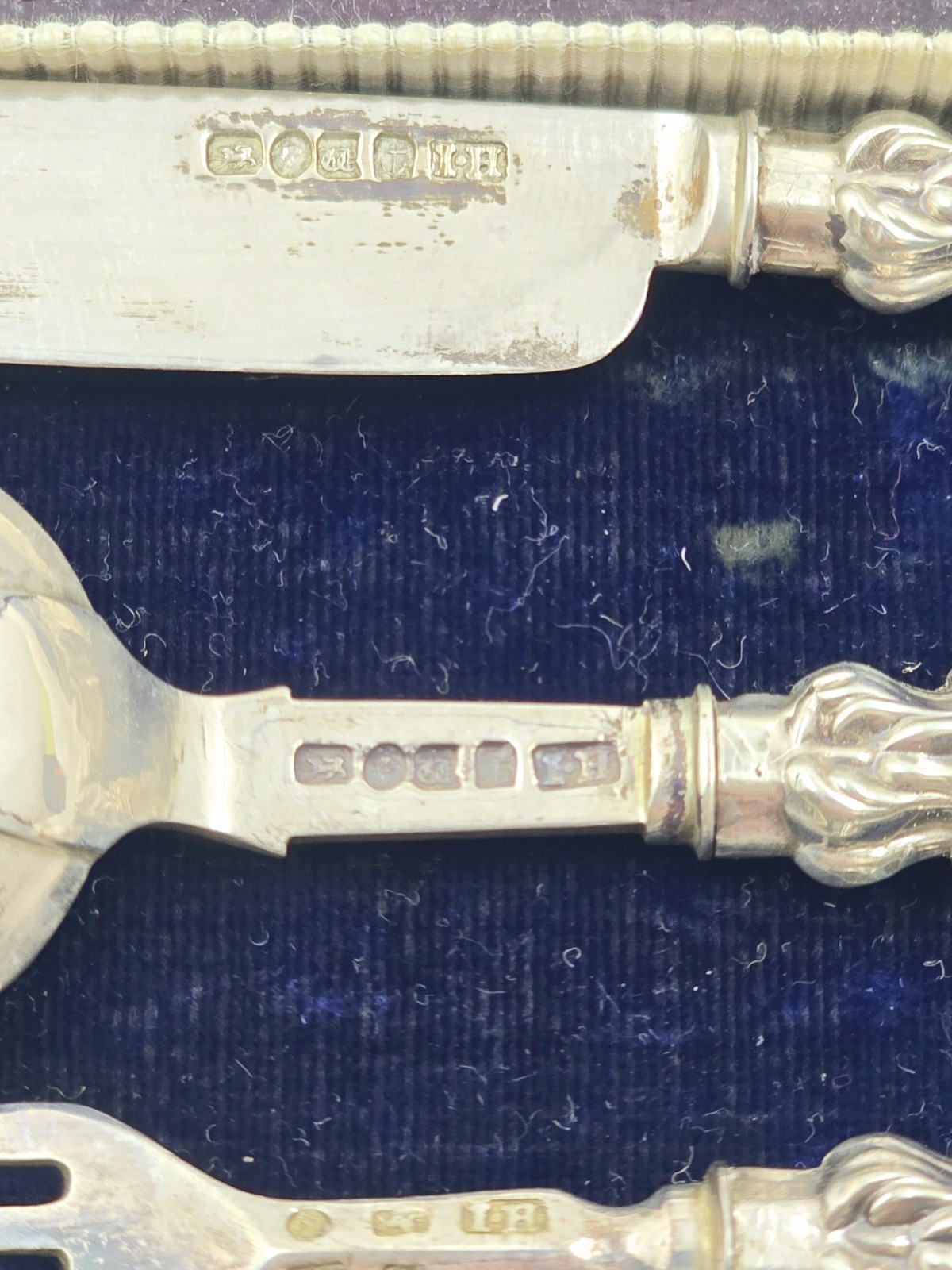 Antique English Sterling Christening Set