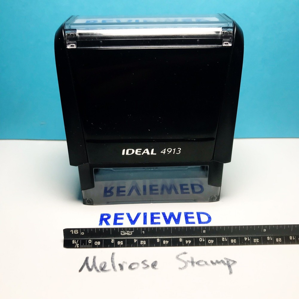 Reviewed Rubber Stamp Self Inking Blue Ink Ideal 4913