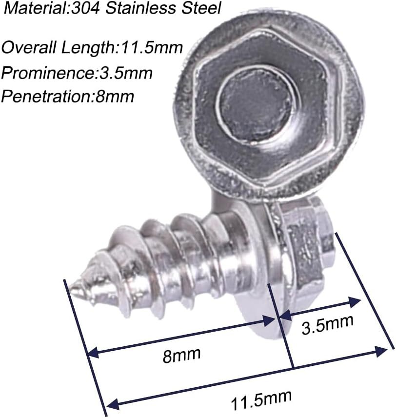 26pcs Wading Boot Studs for Felt Or Rubber Sole,Screw-in Studs for Wading Boots