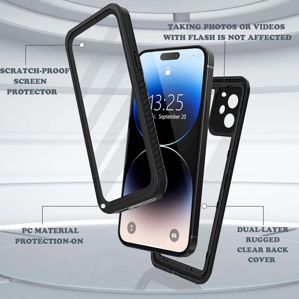 Waterproof Case Cover For iPhone 15/ 14 Pro Max Plus Shockproof Screen Protector