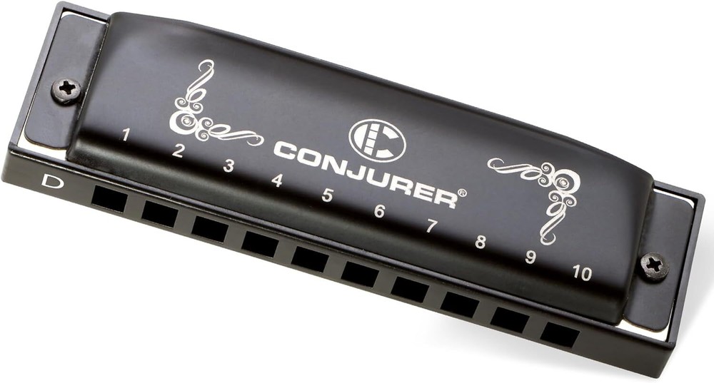 CONJURER Blues 10 Hole Harmonica for Beginner Professional Diatonic Harmonica