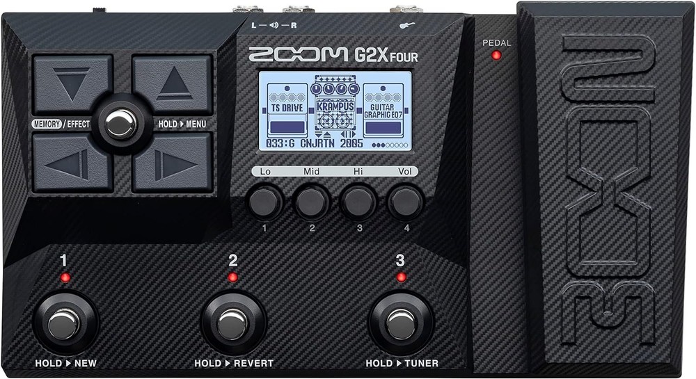 Zoom G2X Four Guitar Multi-Effects Processor with Expression Pedal,...