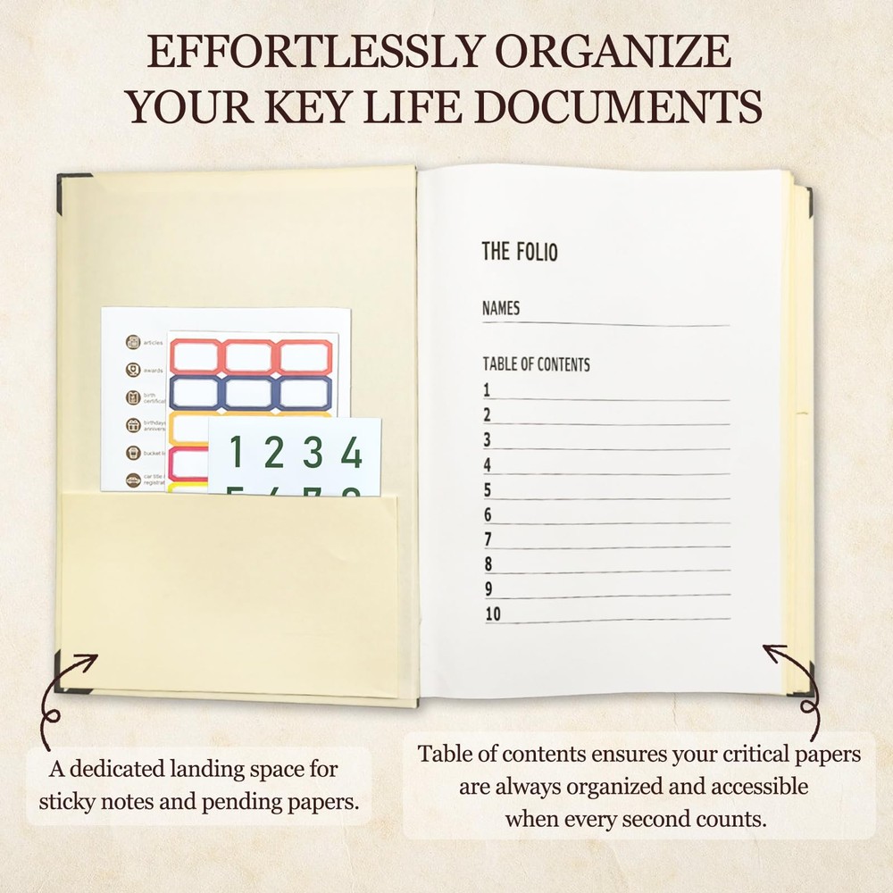 Document Organizer | Expanding File Folder for Important Papers, Passports, B...