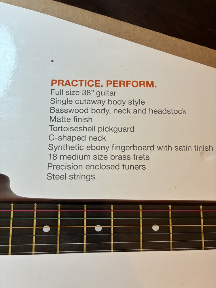 iLive Acoustic Guitar, Practice 38" w Box