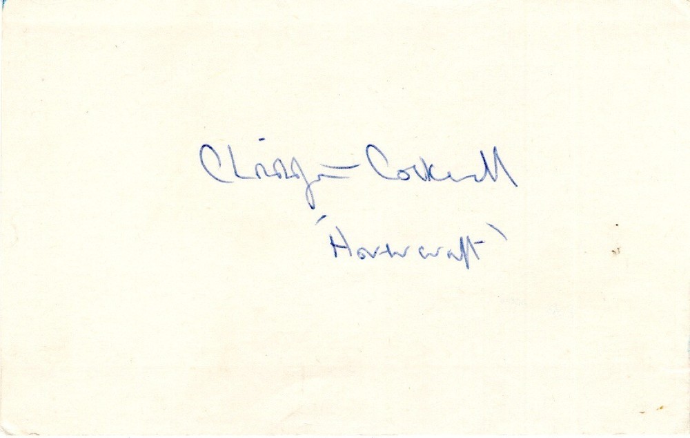 Christopher Cockerell- Signed Notecard (Invented the Hovercraft)
