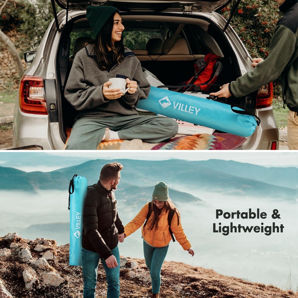 VILLEY Small Folding Camping Table Lightweight Portable Beach Table for Camping