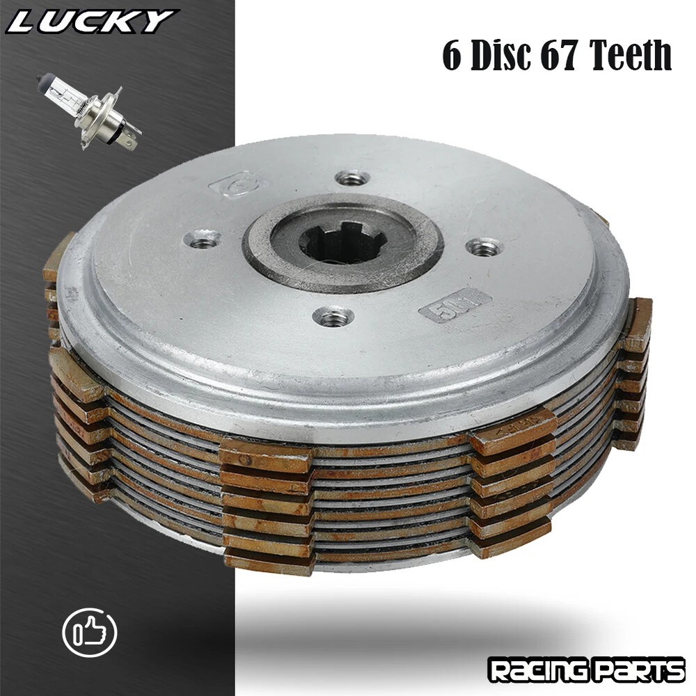 190cc Motorcycle 6 Disc 67 Teeth Complete Manual Clutch Assembly For Engine Pit