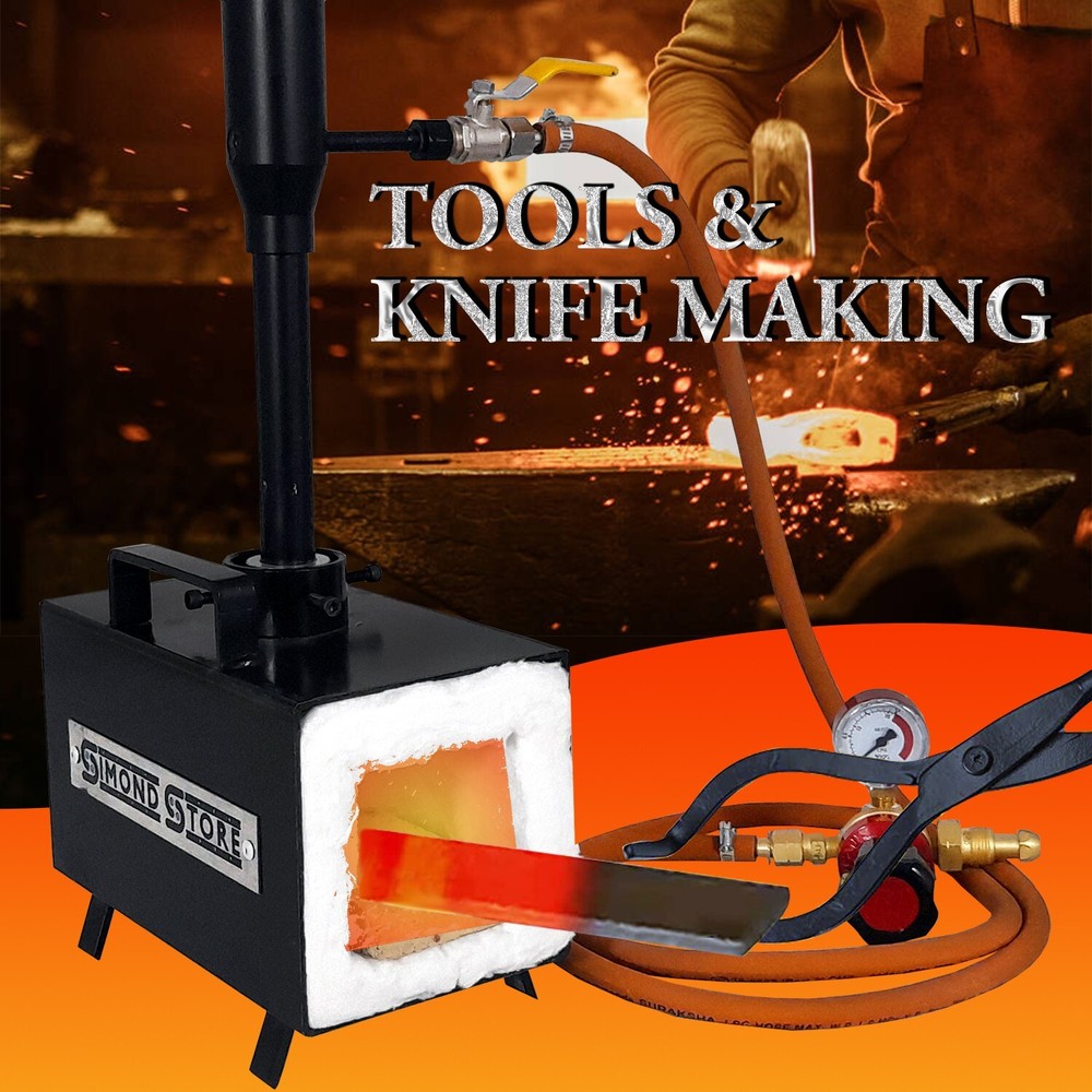Blacksmiths Single Burner Propane Forge with Stand for Knifemaking Farriers