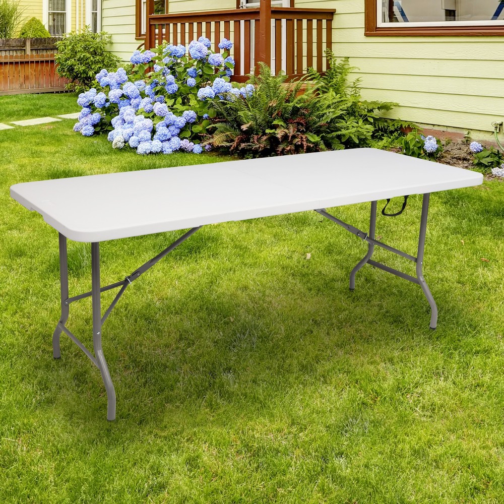 6FT Outdoor Courtyard Foldable Long Table,in stock