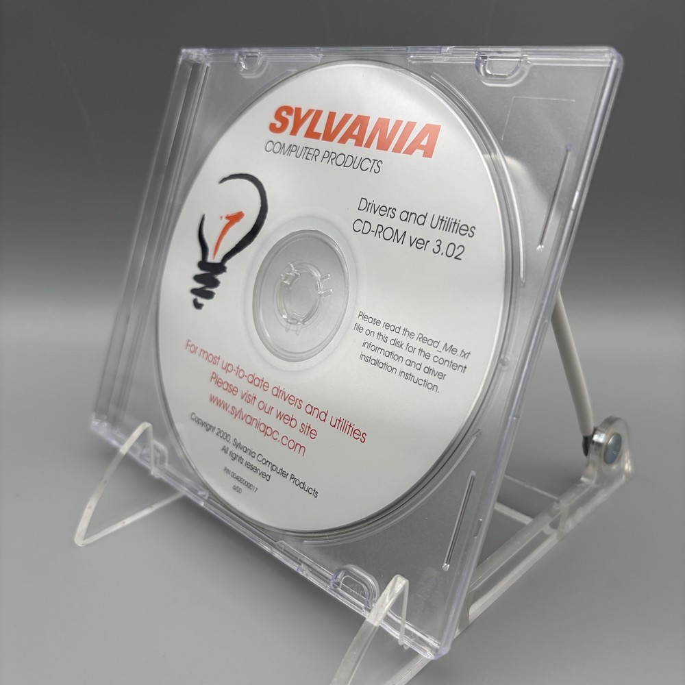 Vintage 2000 Sylvania Drivers And Utilities Update CD-ROM Ver 3.02 Software