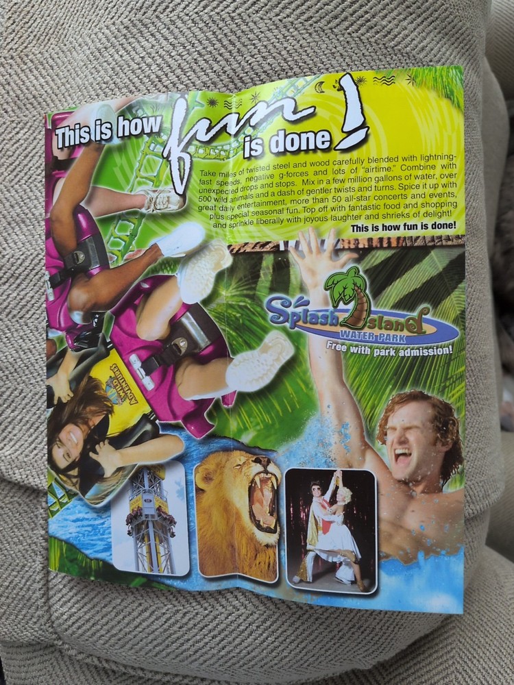 2005 Wild Adventures Amusement Theme Park Brochure Map Guide Pamphlet