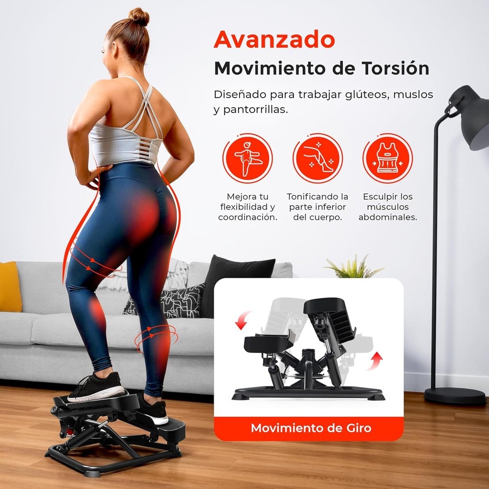 Mini Steppers for Exercise at Home, Stair Step Workout Machine, Full Body Car...