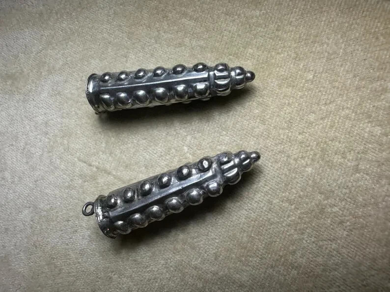 Antique Victorian Silver Dutch Needle Guards