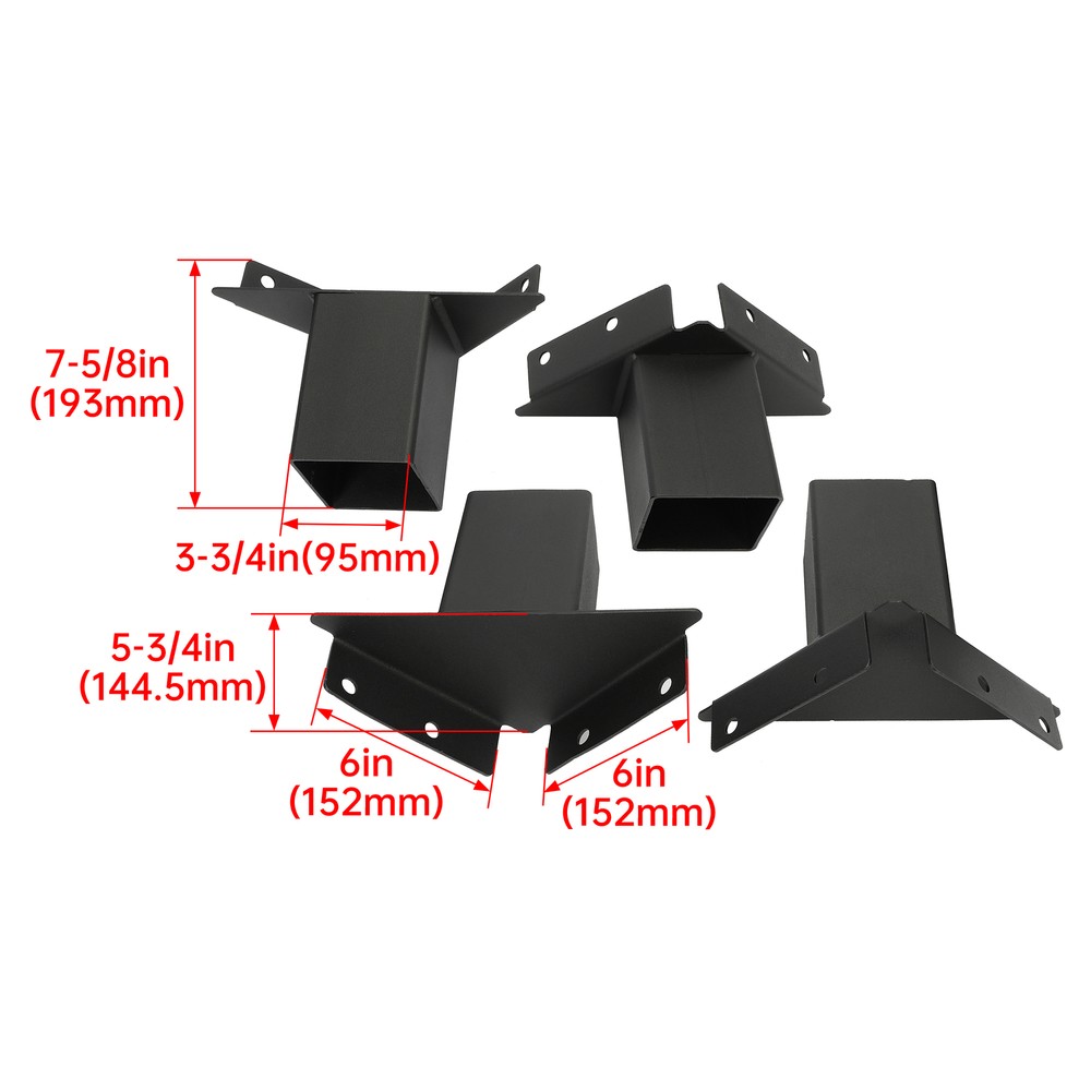 4 Pack Compound Angle Heavy Duty Deer Elevator Brackets Tree Stand Powder coated