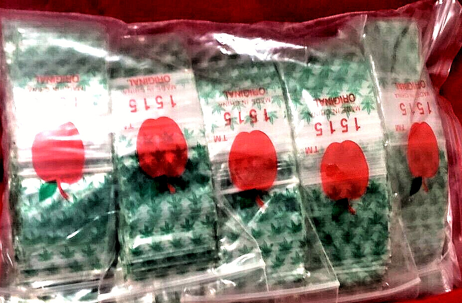 1515 Mini Ziplock Baggies 2000 [ GREEN LEAF]