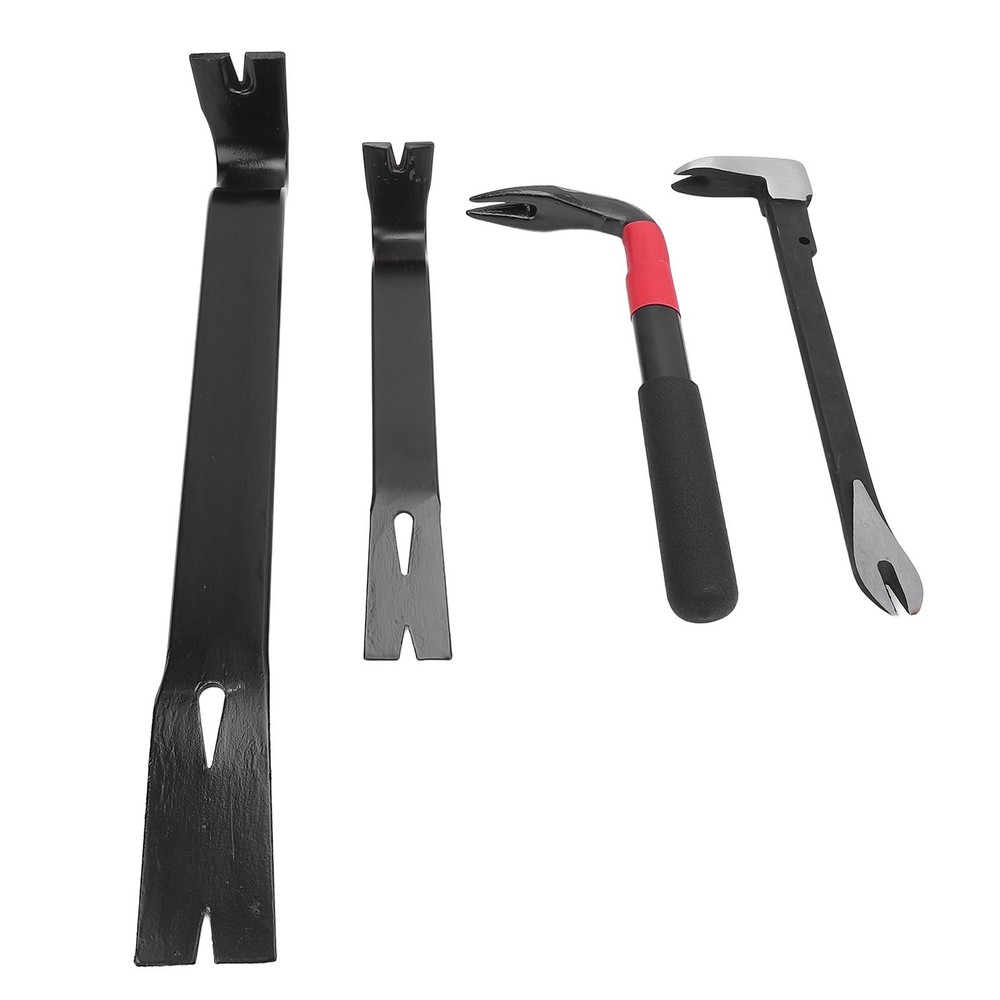 4 Pcs Nail Puller Pry Bar Set Multi Functional High Hardness Nail Puller Flat