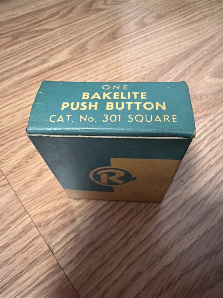 Vintage RODALE Bakelite No. 301 Push Button Square Switch