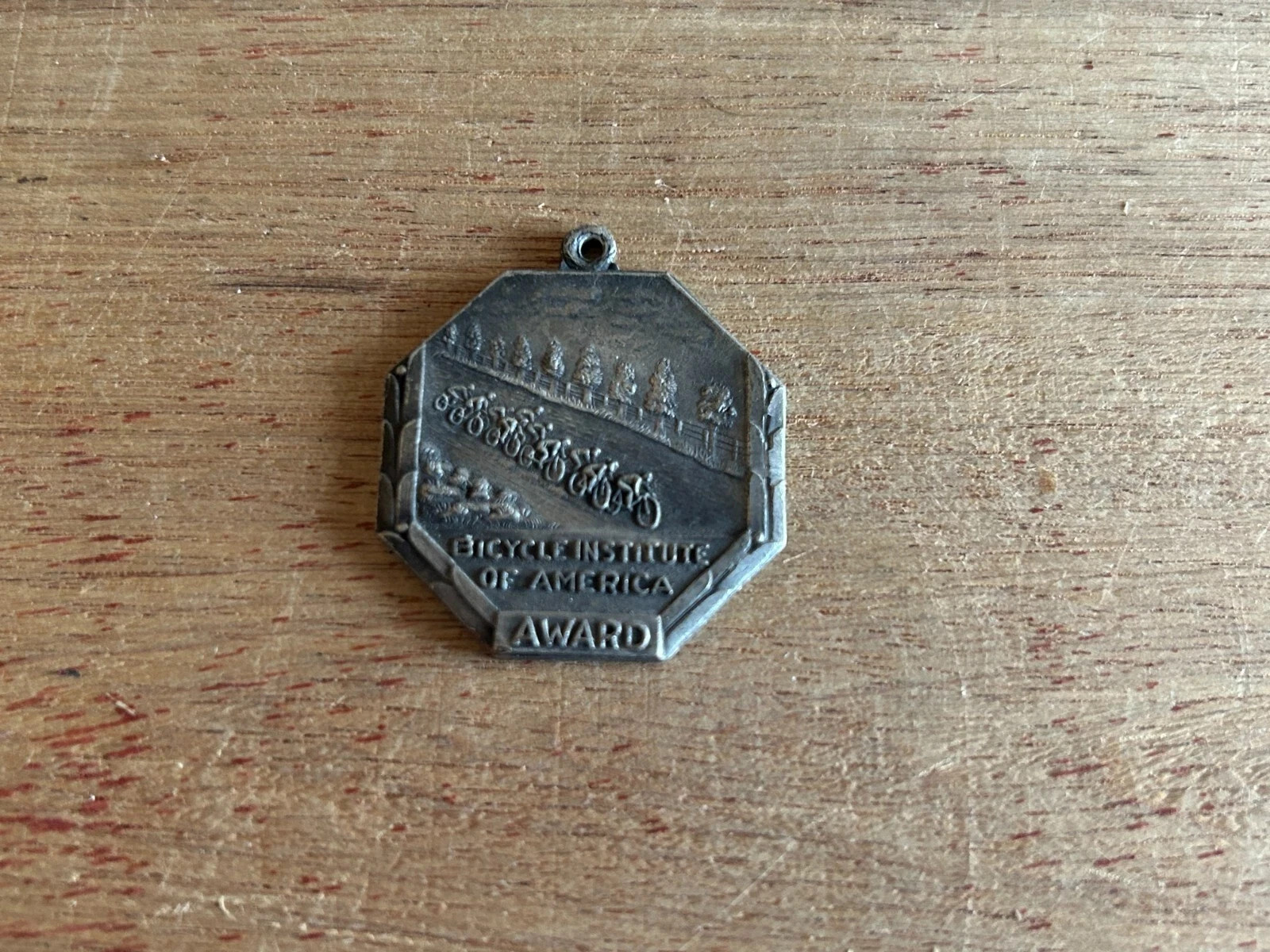 Bicycle Institute Of America Award FOB Medal Pendant Vintage Antique Bike Racing