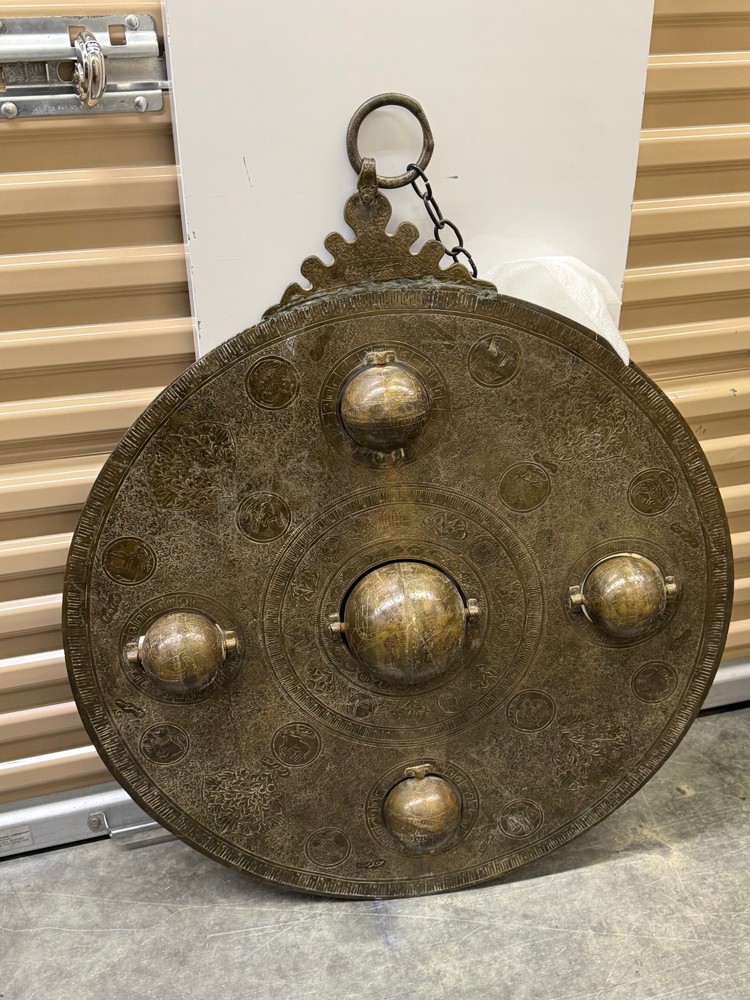 Islamic Cast Bronze Astrolabe with Five Celestial Globes Astronomical Instrument