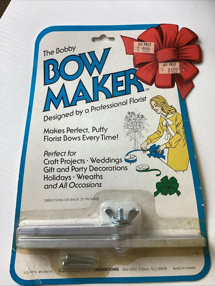 Bobby Bow Maker Vintage Craft Projects Tool Horticultural Innovations Edison NJ