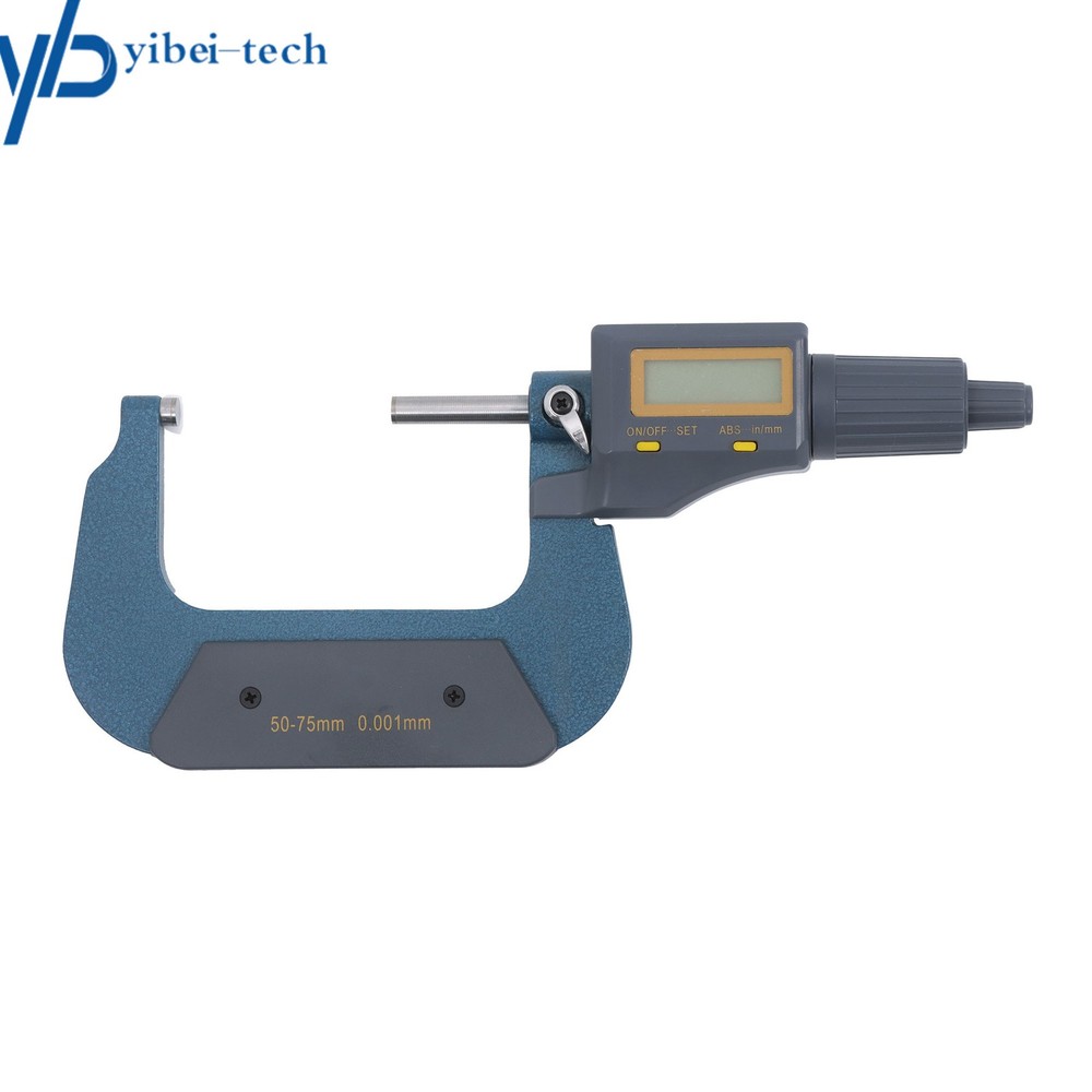 0 .001mm Resolution Digital Micrometer Carbide tip Mirror Finished 2-3" Range