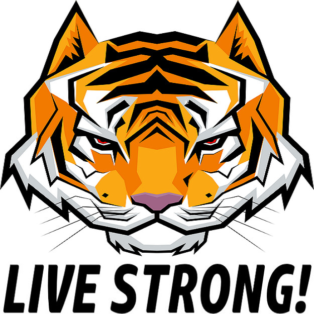 30 Custom Live Strong Tiger Personalized Address Labels