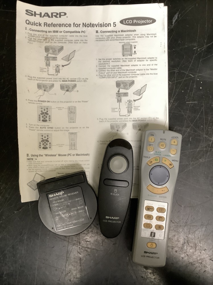 Sharp XG-NV5XB Notevision LCD Projector and Accessories | 575 Lamp Hours