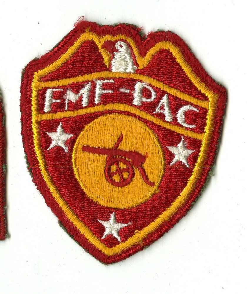 Fleet Marine Force Pacific Artillery Battalion White Back Patch WWII Original