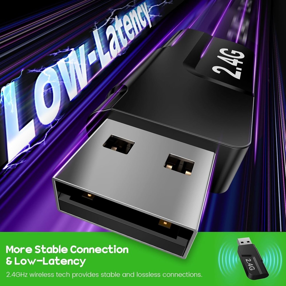 WESEARY Wireless Gaming Headset with Microphone for PS5, PS4, PC, Switch,Mac 7.1