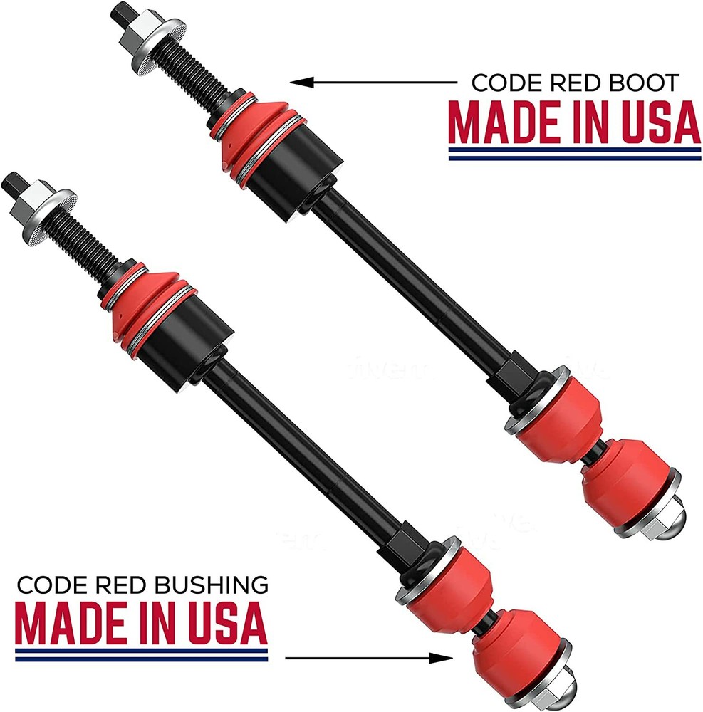 6PC Front Sway Bar Link Kit + Front CODE RED Bracket/Bushing Kit FITS Ram 1500