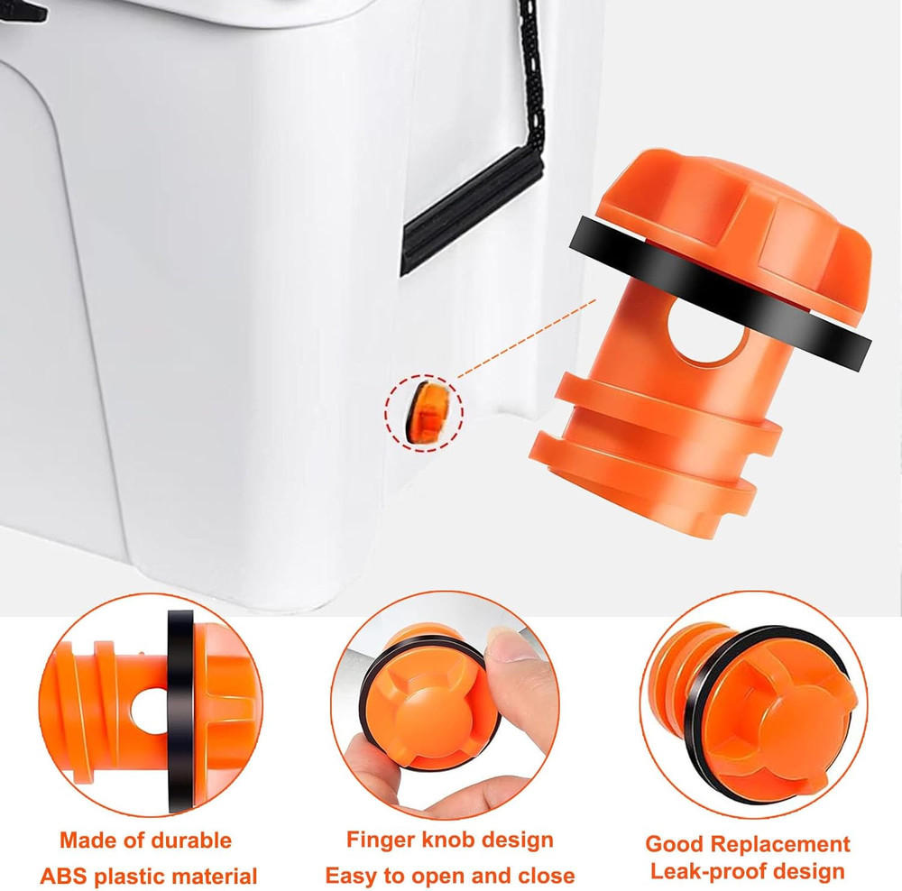 2 Pack Cooler Drain Plugs, Cooler Drain Plug Replacement Compatible with Yeti...