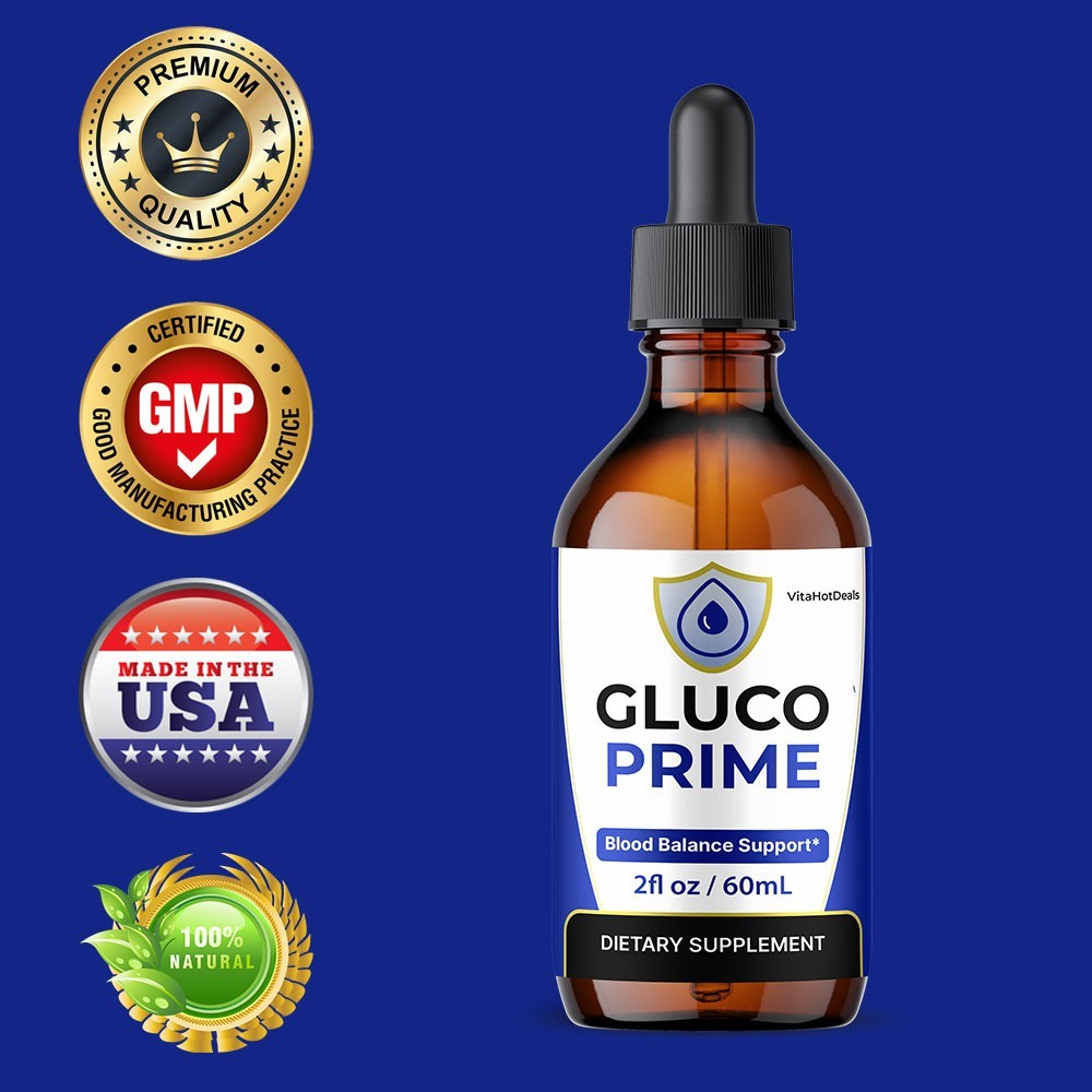 Gluco Prime Liquid Supplement , Max Strength Formula, GlucoPrime Drops (3 Pack)