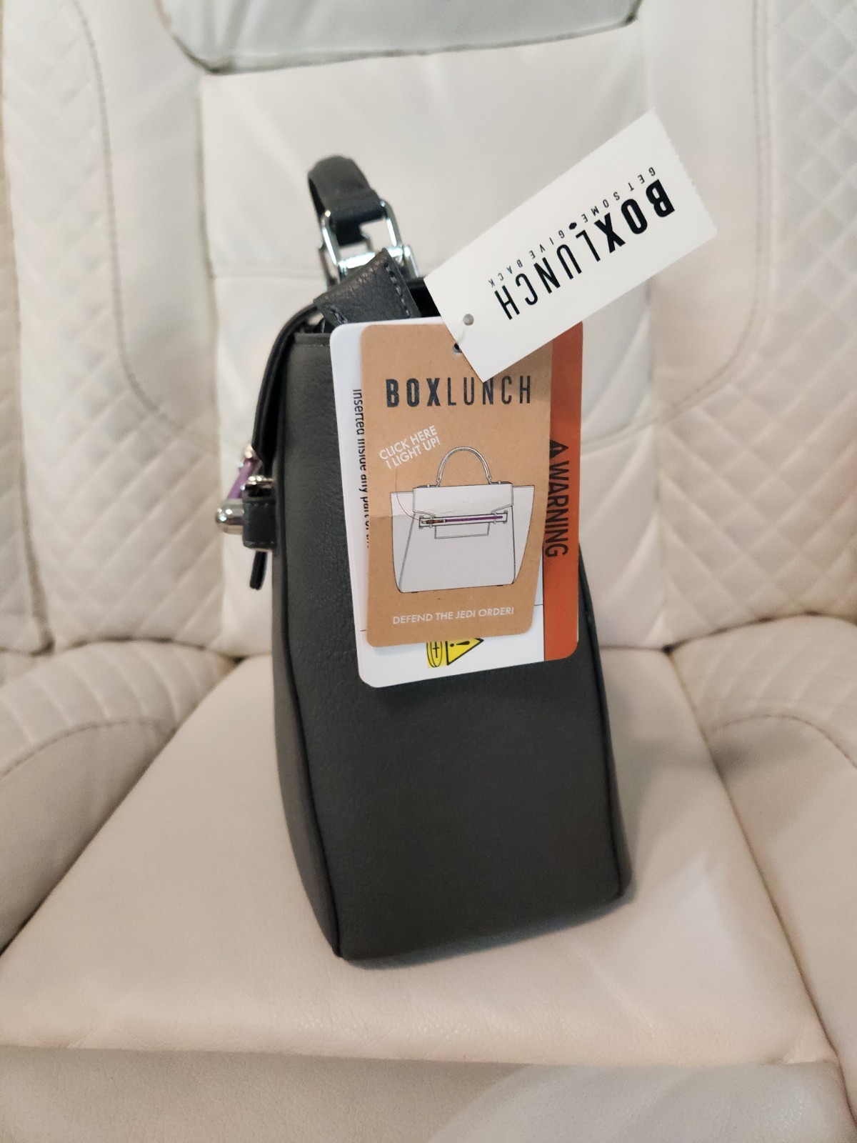 Boxlunch Exclusive Star Wars Mace Windu Lightsaber Light-Up Crossbody Bag Purse