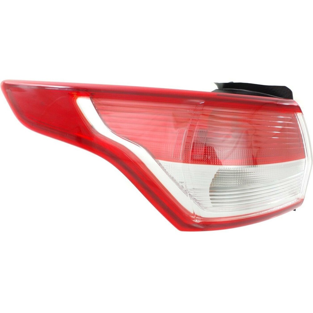 Left Outer Tail Light Halogen Bulb Clear Red Lens for Ford Escape 2013-2016