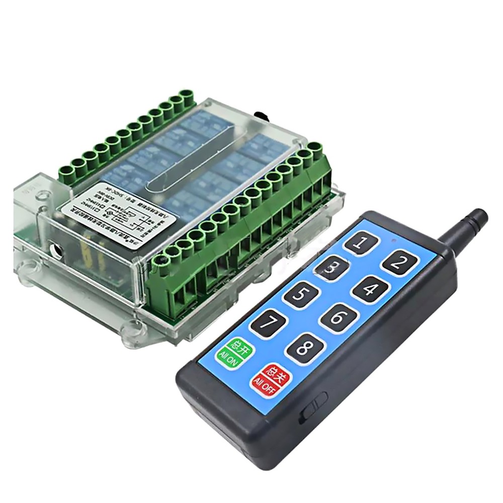 Wide Range of Use 8 Channel Wireless RF433MHz Remote Control Switch Relay Module
