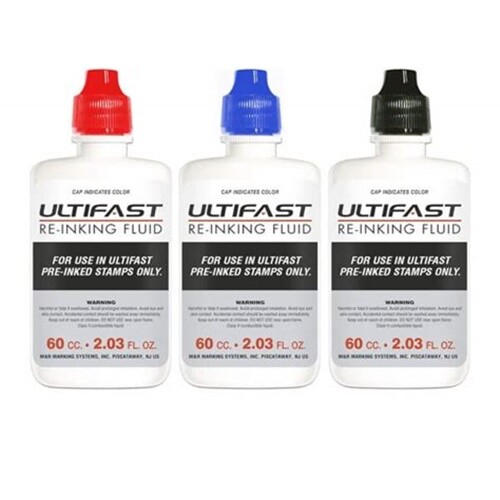 Ultifast Refill Ink - Quick Drying Multi-Surface Premium Stamp Ink -2oz Bottle