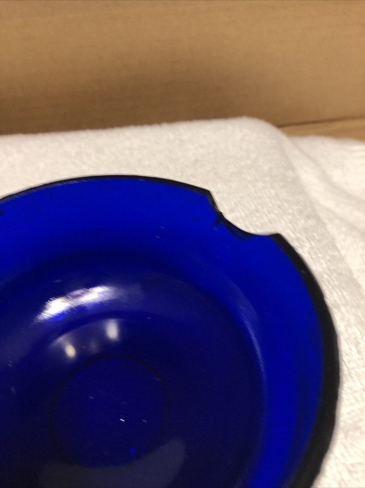 William Adams silver plated stand with blue glass bowl