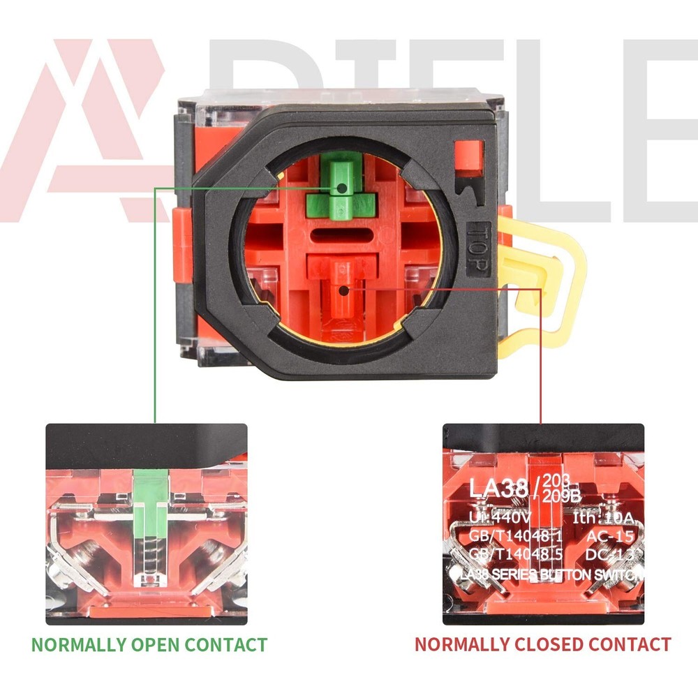APIELE 22mm Key Switch 440V 10A 2NO Maintained (3 position, Latching)